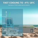 Alpicool Y15E Portable Fridge 12 Volt Car Refrigerator 17 Quart Freezer for Fishing, Camping, RV, Truck, Boat-12/24V DC