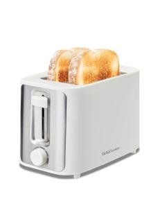 Betty Crocker 2-Slice Toaster, 900W, Variable Toast Shade Control, High Lift Feature, Cool Touch Housing, Bread Centering Guides, Drop Down Crumb Tray, BC-5632W, White