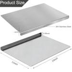 L-Shaped Stainless Steel Cutting Board for Kitchen,Small Cutting Boards 15x11 Inch Non-Slip Dishwasher Safe Double-Sided Use for Suitable for Meat, Fruits, Vegetables, Bread，Baking