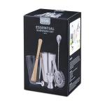 True Reserve 7-Piece Bartender Kit for Mixed Drinks and Cold Brew Cocktails, Includes Boston Shaker Tin, Mixing Glass, Jigger, Muddler, Strainer, Bar Spoon, Pour Spout, Home Bar Tools, Gift Set