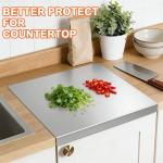 L-Shaped Stainless Steel Cutting Board for Kitchen,Small Cutting Boards 15x11 Inch Non-Slip Dishwasher Safe Double-Sided Use for Suitable for Meat, Fruits, Vegetables, Bread，Baking