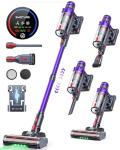 Cordless Vacuum Cleaner, 600W 50KPA 65 Mins Runtime Vacuum Cleaners for Home, Stick Vacuum with Self-Standing, Wall Mount Charging and Intelligent Auto Mode, Handheld Vacuum for Pet Hair/Carpet/Floor