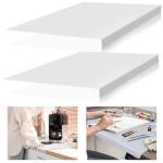 Yiyiring 2 Pack Extra Large Silicone Protector Mats for Kitchen Counter with Edge Protection 28"x20" Countertop Heat Resistant Baking Mats, Non Slip and Easy to Clean Table Desk Mat, 1mm Translucent