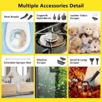 2026 New 3 Level Adjustable Pressurized Handheld Steam Cleaner for Home, 10s Heat-Up Handheld Steamer for Cleaning, 1.6 Qt Tank Portable Steam Cleaner Handheld for Car,Grout,Tile,Couch (yellow)