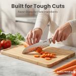 SMIRLY 14-Piece Kitchen Knife Set with Magnetic Block, High-Carbon Stainless Steel Chef Knife Set, Professional Sharpness, Dishwasher Safe, Cream White