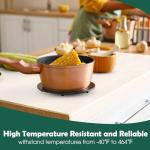 Yiyiring 2 Pack Extra Large Silicone Protector Mats for Kitchen Counter with Edge Protection 28"x20" Countertop Heat Resistant Baking Mats, Non Slip and Easy to Clean Table Desk Mat, 1mm Translucent