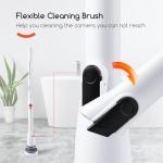 REECOO Cordless Electric Spin Scrubber,380RPM High Speed Rotation,Fast Charging-Long Lasting,Power Scrubber with 3 Replaceable Scrubbing Brush Heads for Cleaning Bathroom Bathtubs, Tile Gaps, Mirrors