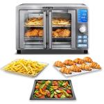 Gourmia Air Fryer French Door Toaster Oven - 6-Slice Capacity, LED Display with 14 Cooking Presets, Stainless Steel