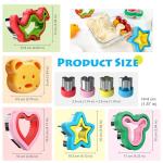 Sandwich Cutter and Sealer, Sandwich Cutter for Kids 5 PCS（BIG）, Decruster Sandwich Maker, Great for Lunchbox and Bento Box - Boys and Girls Kids Lunch