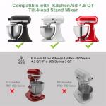 Mixer Slider Mat for KitchenAid 4.5 QT Tilt Head Stand Mixer, Sliding Tray Slider Pad for Kitchen Aid 4.5 Qt Stand Mixers Accessories, Clear