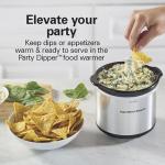 Hamilton Beach Programmable Stay or Go® Slow Cooker, 7 Quart Capacity, Includes 20 oz. Party Dipper Food Warmer, Silver, R33477 (Renewed)