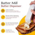 MAX SPACE Butter Mill - Usa Designed + China Made - Butter Dispenser