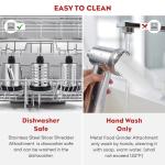 Meat Grinder & Slicer Shredder Attachments for KitchenAid Stand Mixer, Metal Meat Grinder with Sausage Stuffer Tubes, Cheese Grater, 2 Pcs Attachment Set for KitchenAid Mixers