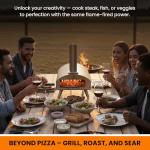 Stoke 16 Inch Outdoor Pizza Oven – Portable Outdoor Pizza Maker for Backyard, Camping, or Tailgating – Stainless Steel Multi-Fuel Oven with Pizza Stone & Accessories