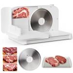 Meat Slicer Machine for Home,Foldable 150w Electric Meat Slicer with 6.7"Removable Stainless Steel Blade & Tray | 0-15mm Adjustable Thickness | Dual Safety Lock, Food Deli Slicer for Frozen Meat Jerky