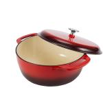 Amazon Basics Enameled Cast Iron Dutch Oven, 4.3 Quart