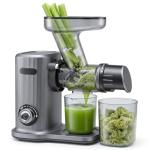 OLIXIS Cold Press Juicer, Slow Masticating Juicer Machines with Extra Wide Feed Chute, High Juice Yield and Easy to Clean for Whole Vegetables & Fruits, Silver