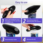 Electric Can Opener, Handheld One-touch Automatic Can opener, Smooth Edge Kitchen Gadget Can Openers Electric for Seniors with Arthritis