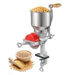VEVOR Manual Grain Mill with High Hopper, Hand-Crank Corn Grinder, Heavy Duty Cast Iron Wheat Grinding Mill with Stable Table Clamp & Dust Cover for Grains Spices Coffee Beans Nuts