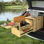 Haddockway Overland Kitchen Slide-Out System,All-in-One Folding Camping Table with Storage Drawer for SUV, Camp Kitchen Box for Outdoor Cooking, Picnic, Overlanding, Travel
