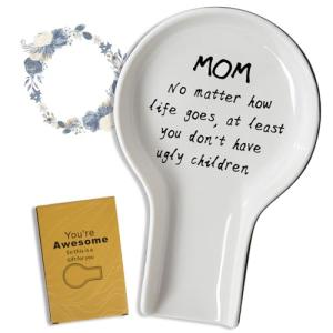 Spoon Rest - Gifts for Mom Spoon Rest for Stove Top for Cooking Spoons Spatula Kitchen Decor Mothers Day Gifts for Mom with Gift Box Ready