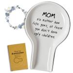 Spoon Rest - Gifts for Mom Spoon Rest for Stove Top for Cooking Spoons Spatula Kitchen Decor Mothers Day Gifts for Mom with Gift Box Ready