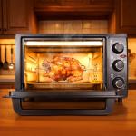 34QT/32L Steam and Air Fryer Combo Countertop Oven,1500W, Multi-Functional Countertop Toaster Oven with 60-Min Timer, Crispy Roast, Dehydrate, Rotisserie, 6 Accessories Included,Mini Oven for Kitchen