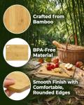 XOSQEF 4Pcs Small Cutting Board, Small Cutting Boards for Kitchen with Hanging Hole, Mini Bamboo Chopping Boards for Fruit, Cheese, Dorm & Travel