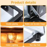 34QT/32L Steam and Air Fryer Combo Countertop Oven,1500W, Multi-Functional Countertop Toaster Oven with 60-Min Timer, Crispy Roast, Dehydrate, Rotisserie, 6 Accessories Included,Mini Oven for Kitchen