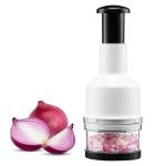 Vegetable Chopper, Onion Chopper, Garlic Chopper, Nuts Chopper - Hand Chopper For Vegetables Salads Fruits, Nuts. Dishwasher-safe, White, Easy to Clean