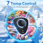 Chest Freezer - 3.5 Cubic Feet Compact Deep Freezer Small Freezer 7 Adjustable Temperature with Removable Basket, Energy Saving Super Quiet for Garage, Office, Kitchen, or Apartment, Gray