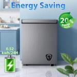 Chest Freezer - 3.5 Cubic Feet Compact Deep Freezer Small Freezer 7 Adjustable Temperature with Removable Basket, Energy Saving Super Quiet for Garage, Office, Kitchen, or Apartment, Gray