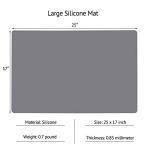 Large Dark Gray Silicone Kitchen Counter Mats