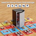 BANGSON 2.1 Cu.ft Upright Freezer, Compact Mini Freezer with Reversible Door, Adjustable Thermostat, Removable Shelves,Small Freezer for Dorm/Office/Apartment, Silver