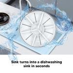 DOUQIFEI Portable Countertop Dishwasher Compact Dishwashers with Timed Off Sink Dishwasher Portable Cordless Dishwasher for Fruit Vegetable Washing Home Travel Use Apartments RV