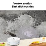 DOUQIFEI Portable Countertop Dishwasher Compact Dishwashers with Timed Off Sink Dishwasher Portable Cordless Dishwasher for Fruit Vegetable Washing Home Travel Use Apartments RV