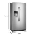 Whirlpool WRSC5536RZ 20.59 Cu. Ft. Stainless Side-by-Side Counter-Depth Freestanding Refrigerator