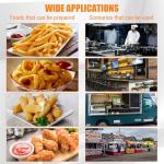 6.3 QT Commercial Deep Fryer,Stainless Steel Countertop Electric Deep Fryer with Basket, Easy to Clean,1500W