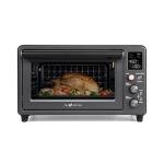 VAL CUCINA Non-Toxic Enamel Interior Air Fryer Toaster Oven Combo, 26.3 QT Countertop Convection Oven 10-in-1, Infrared Heating, Fits 12” Pizza & 6-Slice Toast, Easy Clean Enamel Baking Pan Included