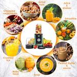 Moss & Stone Personal Smoothie Blender, Single Serve Blender for Shakes & Protein, 17oz Blend Cup & 10oz Grind Cup, Compact Mini Design for Home, Office, Gym & Travel