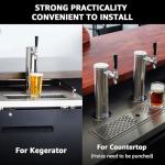 Imaictuu Kegerator Tower Single Tap Beer Tower Kegerator Parts, 3 Inches Stainless Steel Beer Dispenser Includes Pre-Assembled Hose and Self-Closing Faucet