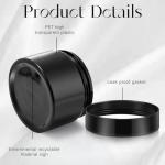 Patelai 4 Pieces Round Wide-mouth Leak Proof Plastic Container Jars with Lids for Travel Storage Makeup Beauty Products Face Creams Oils Salves Ointments DIY Making(4 Ounce,Pure Black)