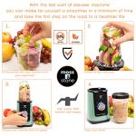 Moss & Stone Personal Smoothie Blender, Single Serve Blender for Shakes & Protein, 17oz Blend Cup & 10oz Grind Cup, Compact Mini Design for Home, Office, Gym & Travel