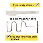 Natrual Peatnut butter stirrer kit,includes silicone scraper, nut butter mixer with handle, stirrer tool for mixing various butter,almond, peanut & jam