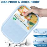 MISS BIG® Bento Box,Bento Box Adult,Lunch Box,Ideal Leak Proof Lunch Containers,No BPAs and No Chemical Dyes Bento Lunch Box,Dishwasher and Microwave Safe Lunch Containers for Adults(1900ml Blue)