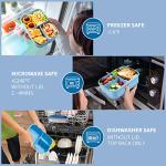 MISS BIG® Bento Box,Bento Box Adult,Lunch Box,Ideal Leak Proof Lunch Containers,No BPAs and No Chemical Dyes Bento Lunch Box,Dishwasher and Microwave Safe Lunch Containers for Adults(1900ml Blue)