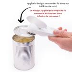 Starfrit Little Beaver Can Opener - Safe - Holds and Leaves No Sharp Edges on Lid - Comfort Grip - 3 year warranty - Red