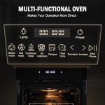 Garvee 24" Single Wall Oven, 2.5 Cu.ft. Electric Wall Oven with 8 Cooking Functions, 3000W Convection Oven in Stainless Steel, Touch Control, Timer, Safety Lock, ETL Certified