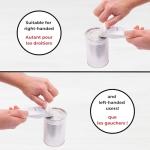 Starfrit Little Beaver Can Opener - Safe - Holds and Leaves No Sharp Edges on Lid - Comfort Grip - 3 year warranty - Red