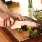 hecef Knife Set of 3, Stainless Steel Blade with Non-stick Coating, Sharp Kitchen Knives Includes Santoku, Utility, Paring Knives